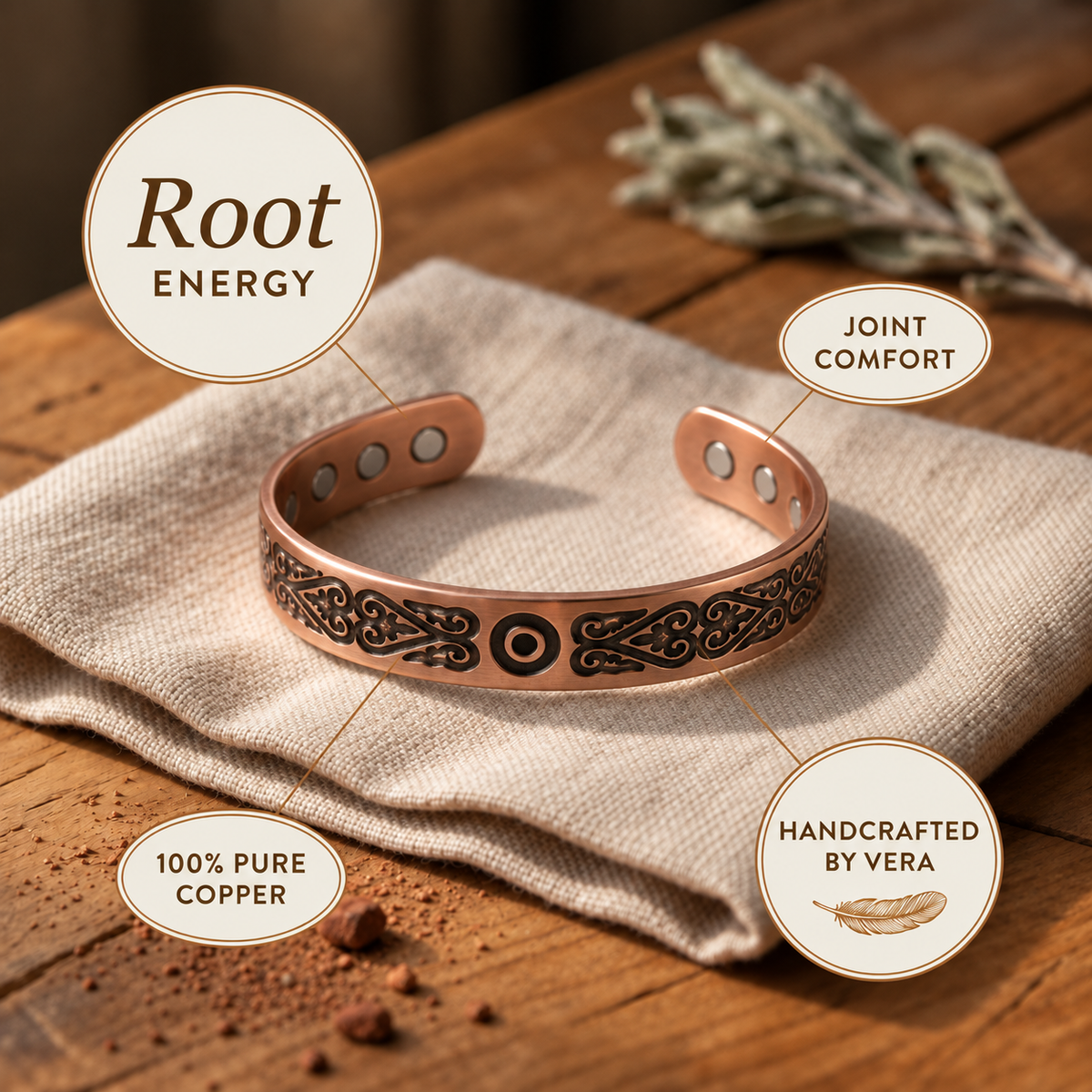 Copper Soul Verdigris Copper Bracelet