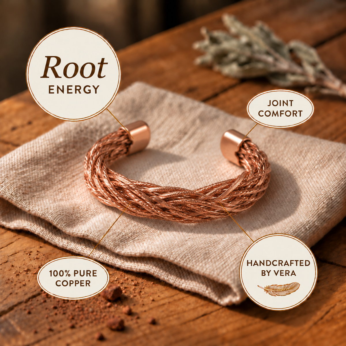 Copper Soul Yarrow Bracelet