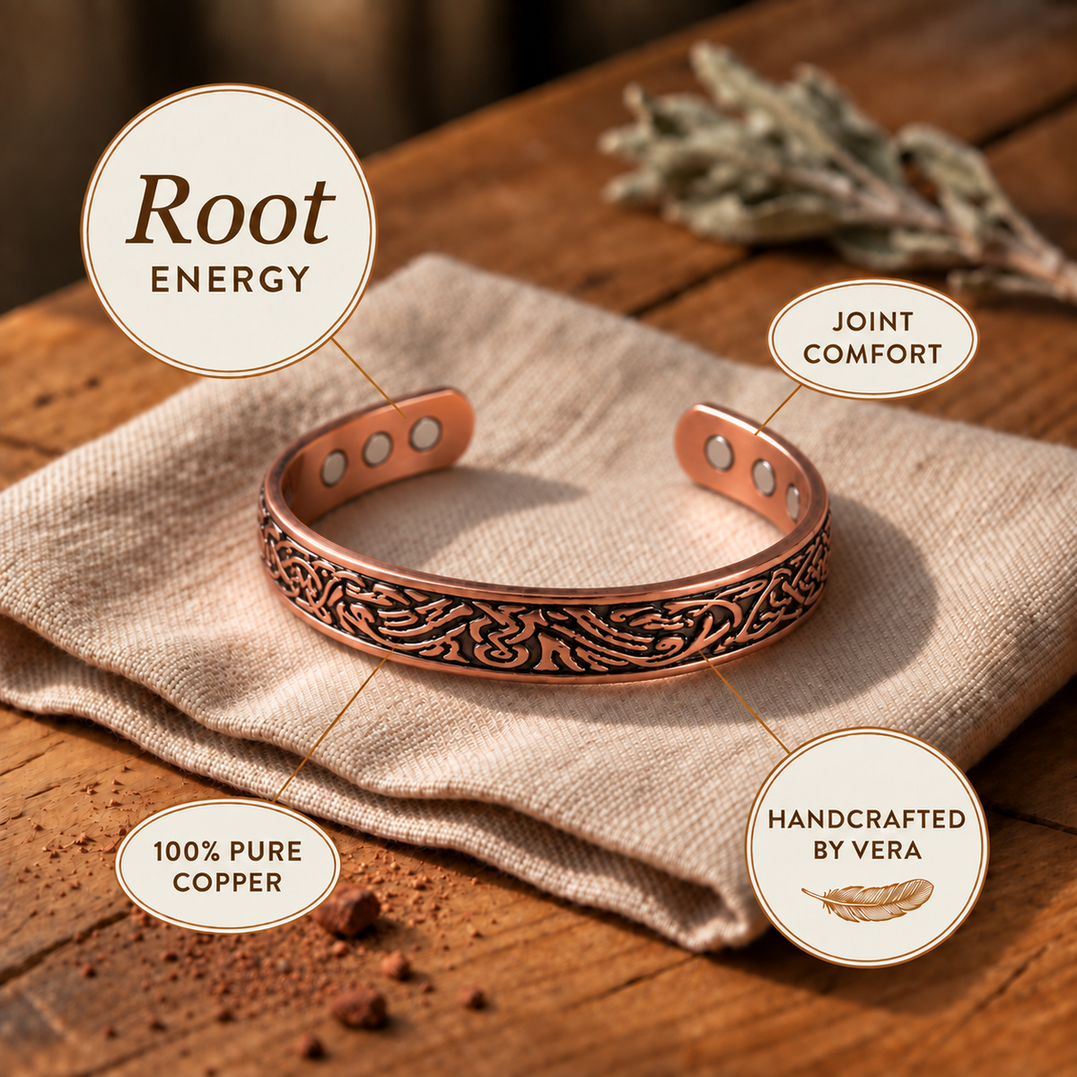 Copper Soul Flint Bracelet