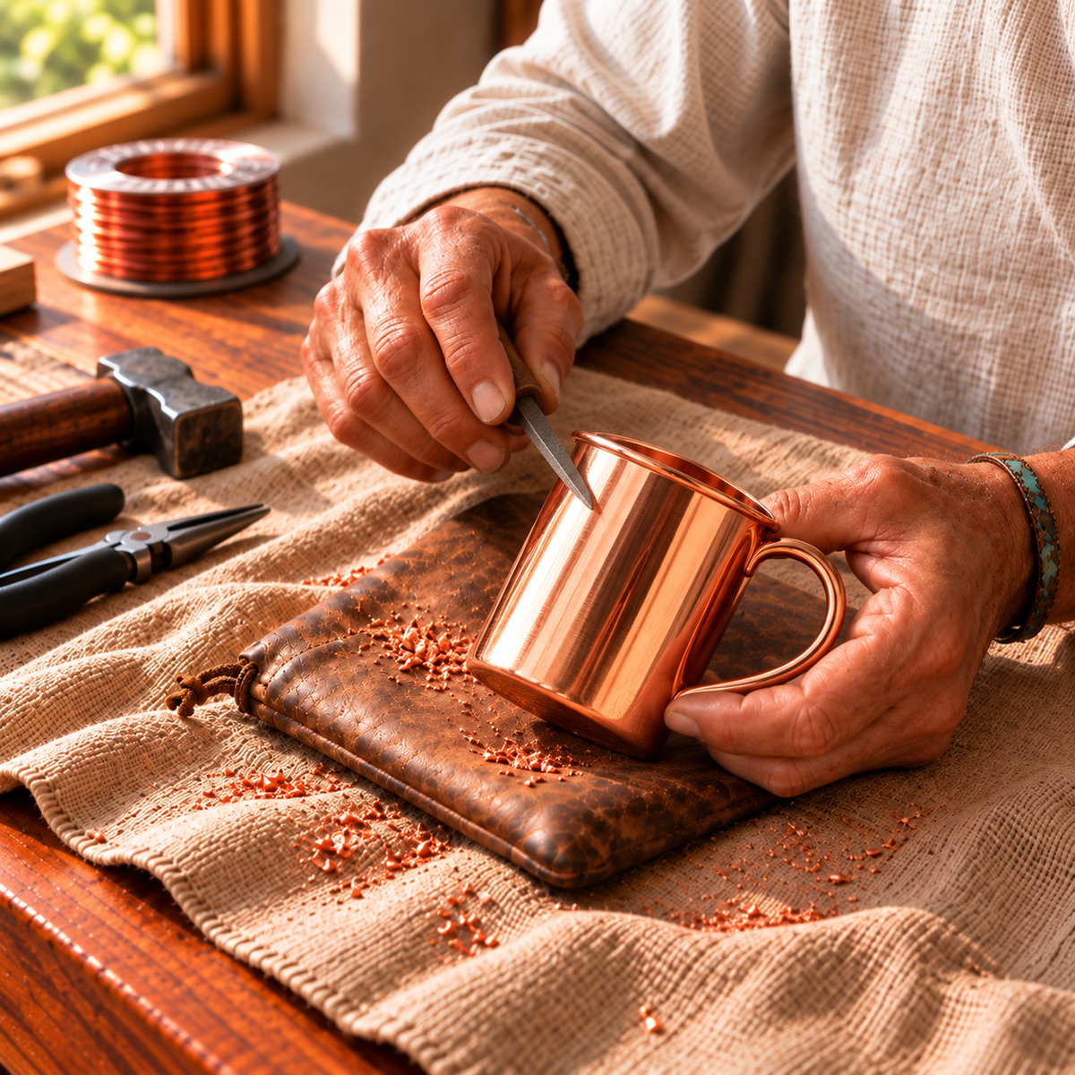 Copper Soul Hammered Copper Mule Mugs – 400ml Set of 2
