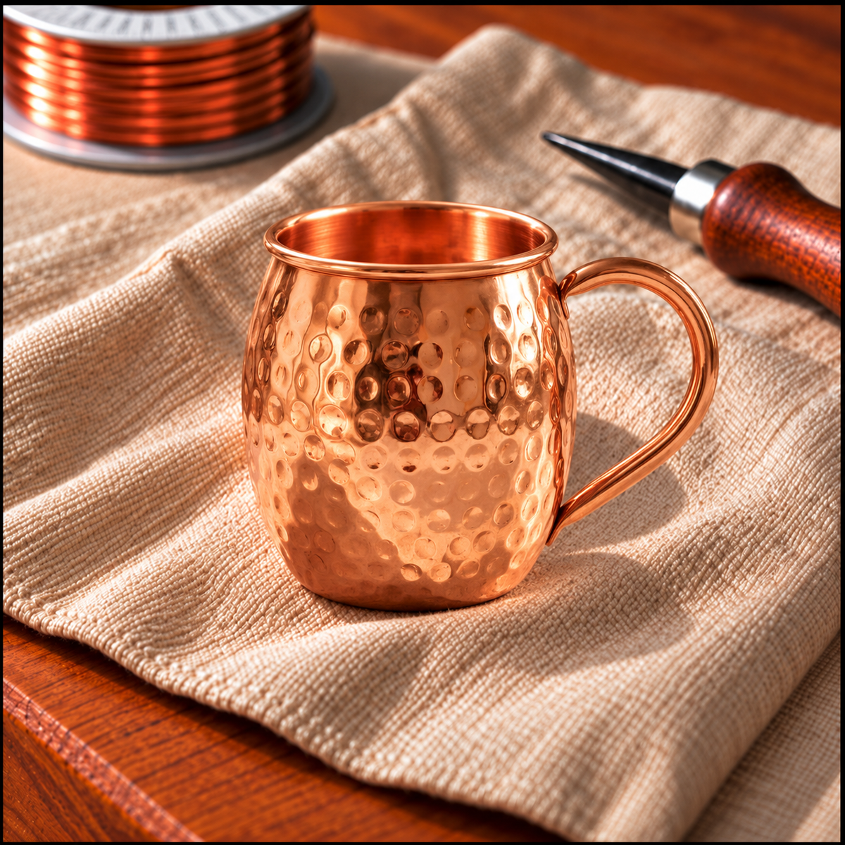 Copper Soul Elegant Copper Bottle – 900ml