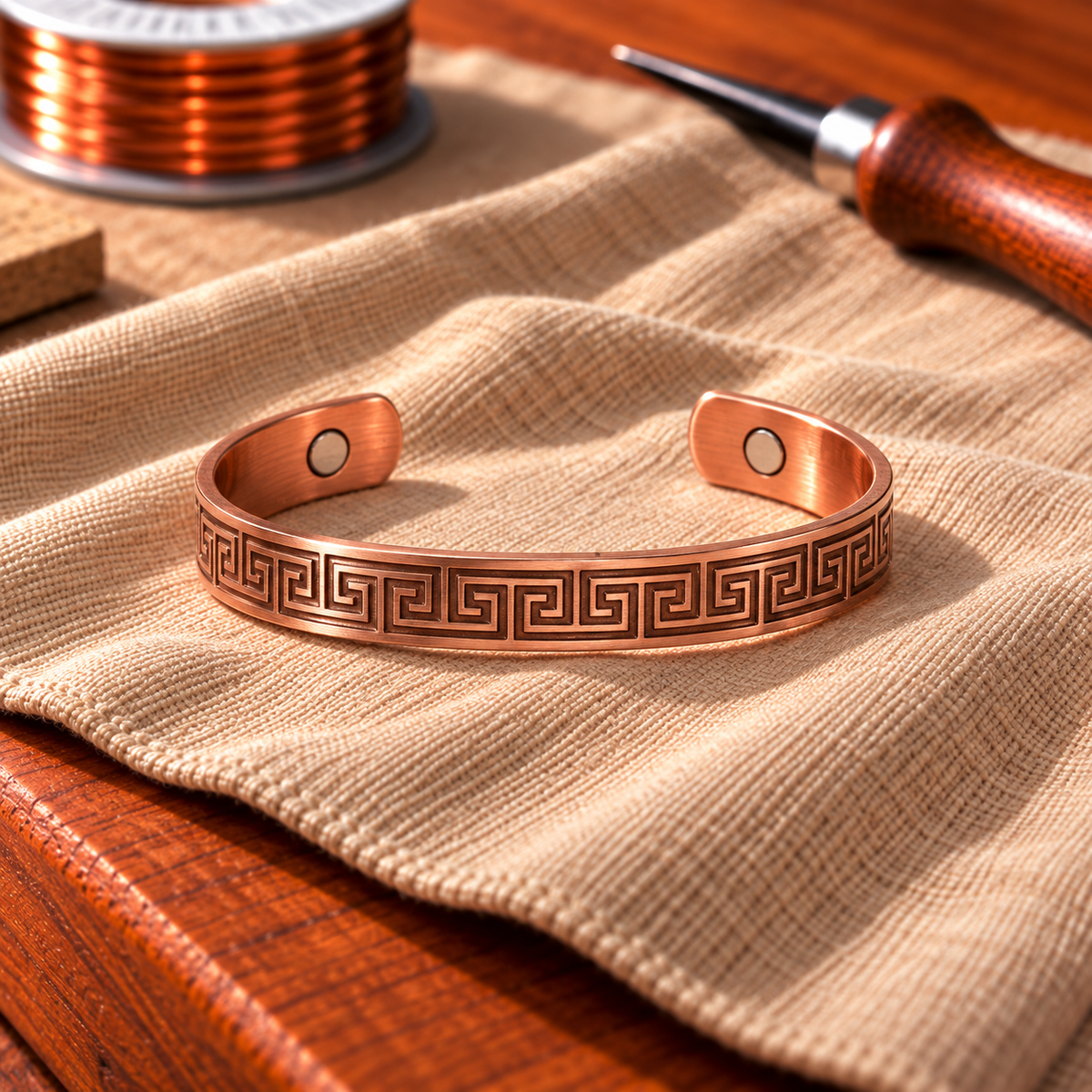 Copper Soul Block Bracelet
