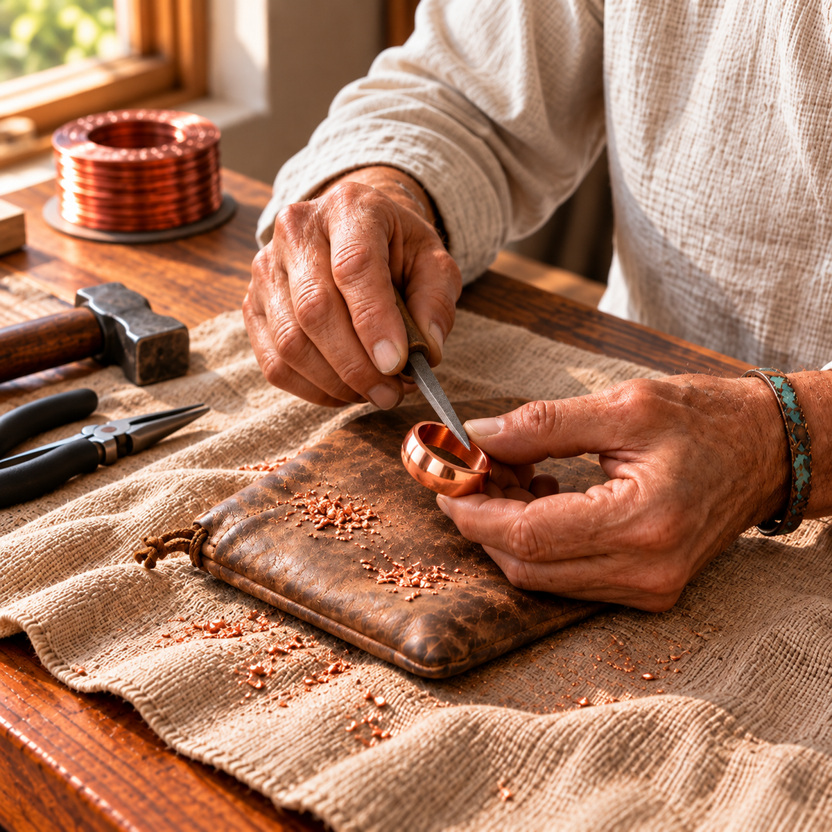 Copper Soul Plain Ring