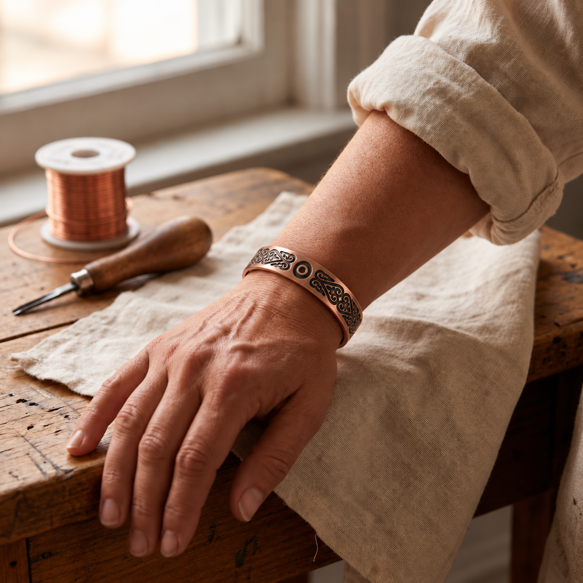 Copper Soul Verdigris Copper Bracelet