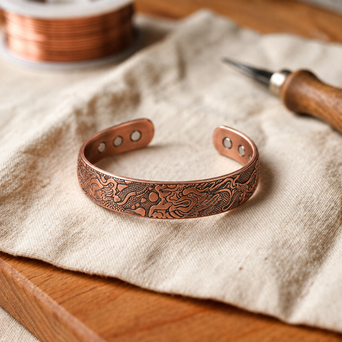 Copper Soul Clover Bracelet