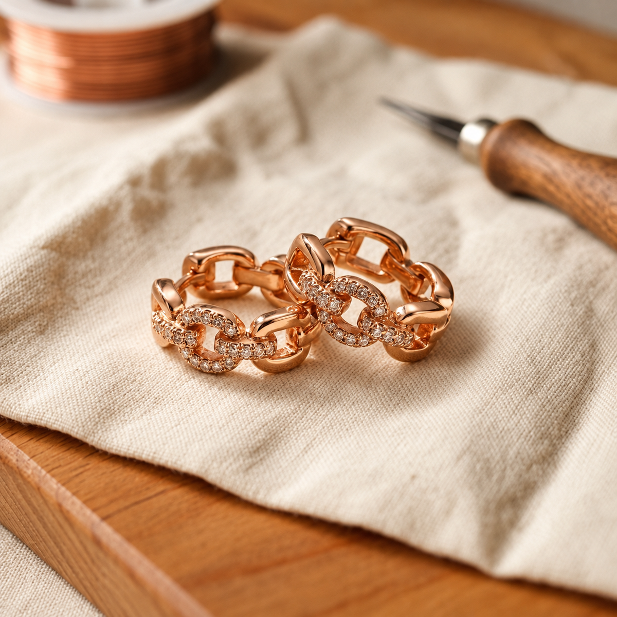 Copper Soul Celeste Crystal Earrings