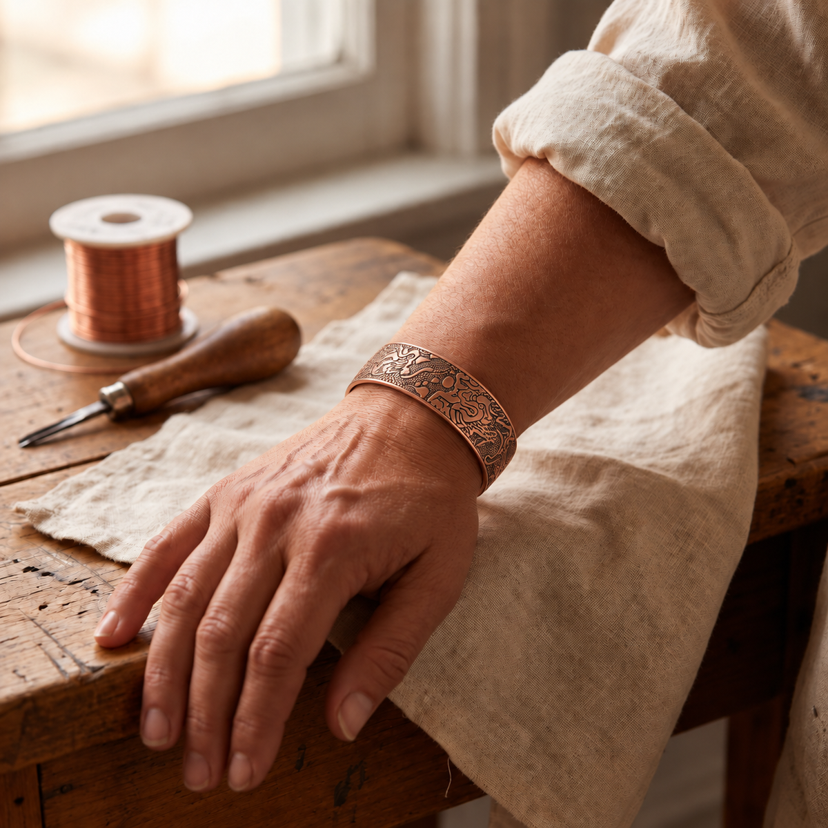 Copper Soul Clover Bracelet