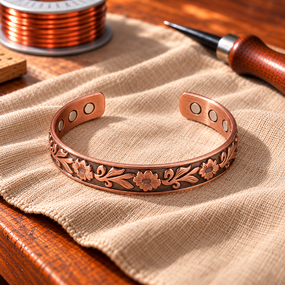 Copper Soul Floral Bracelet