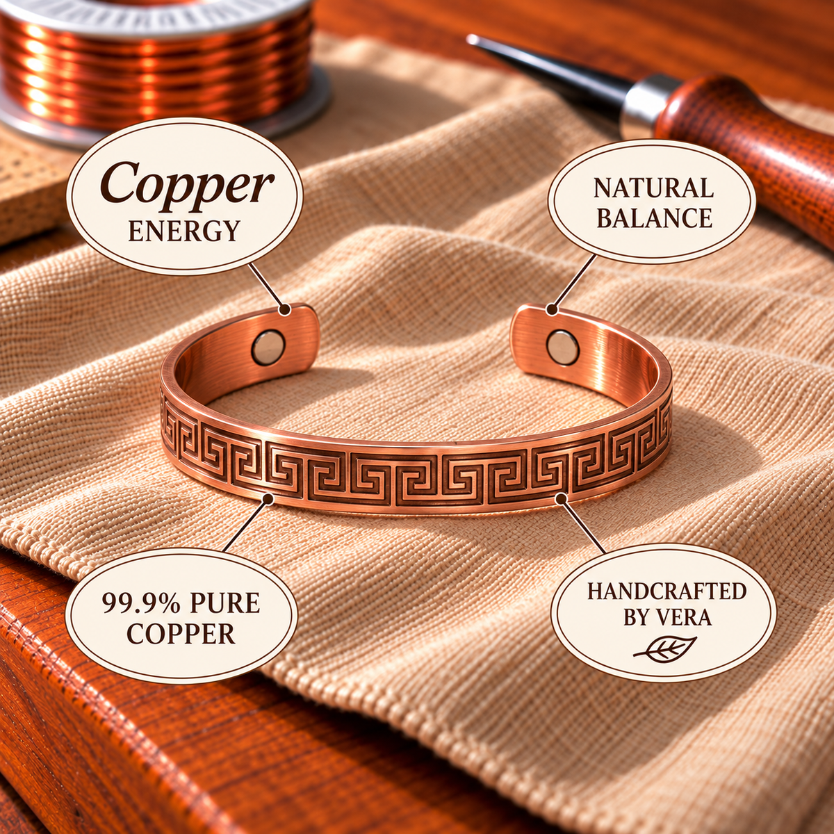 Copper Soul Block Bracelet