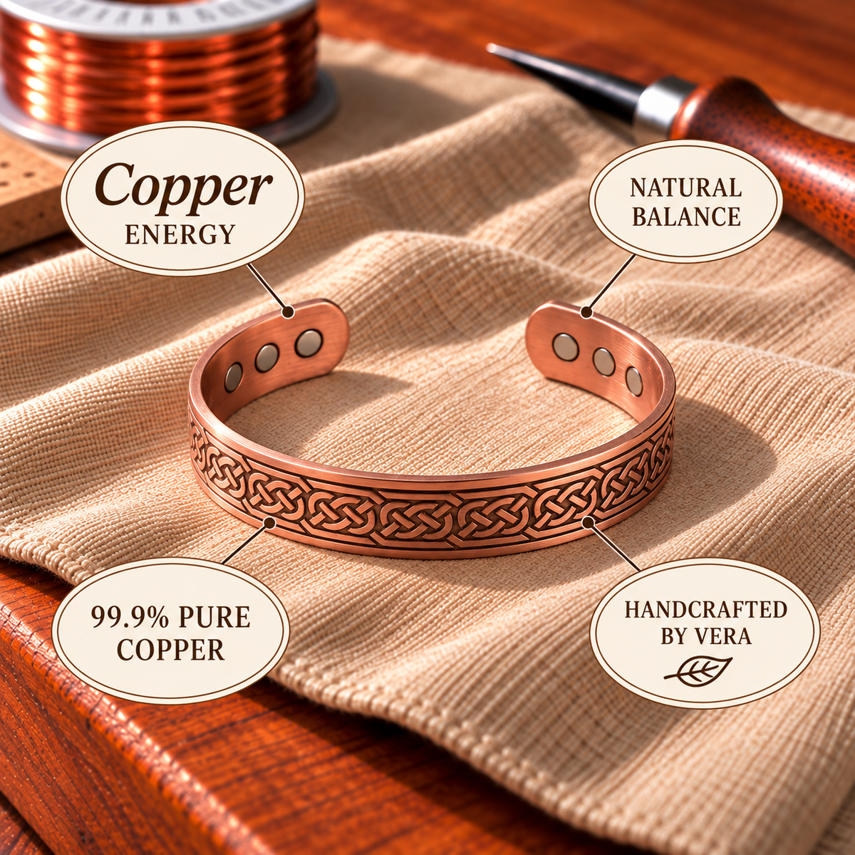 Copper Soul Magnetic Bracelet – Knot