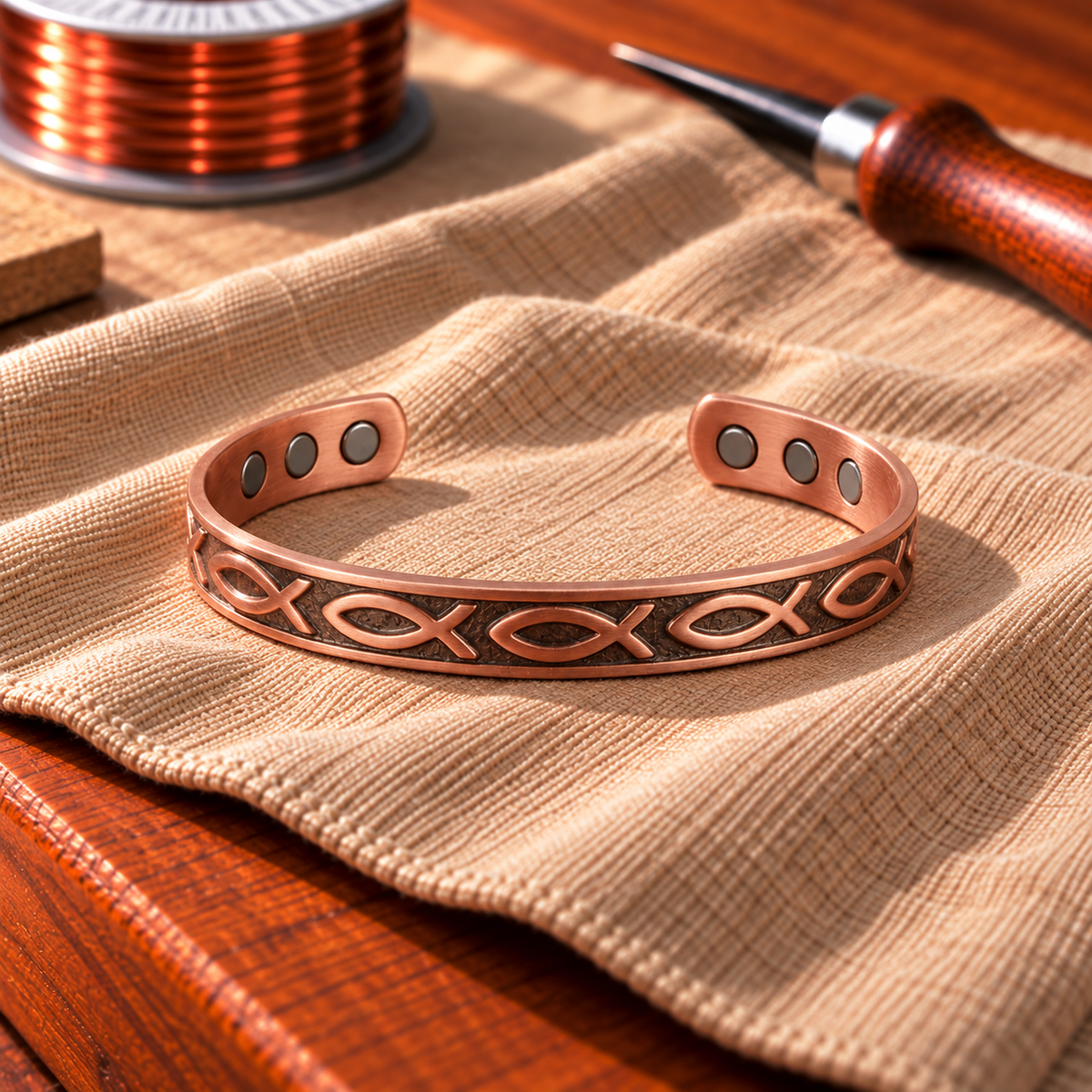 Copper Soul Magnetic Bracelet – Ichthus Fish