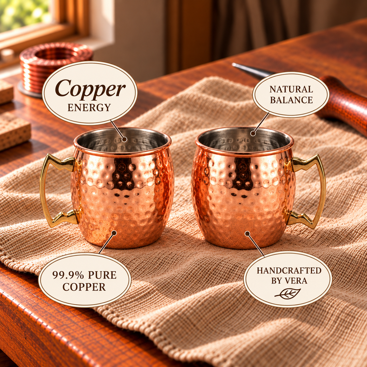 Copper Soul Coffee Shot Mugs – Set of 2