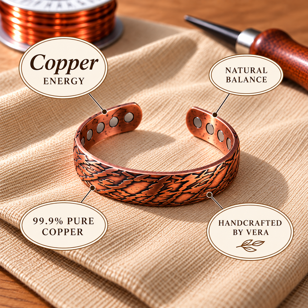 Copper Soul Frond Bracelet