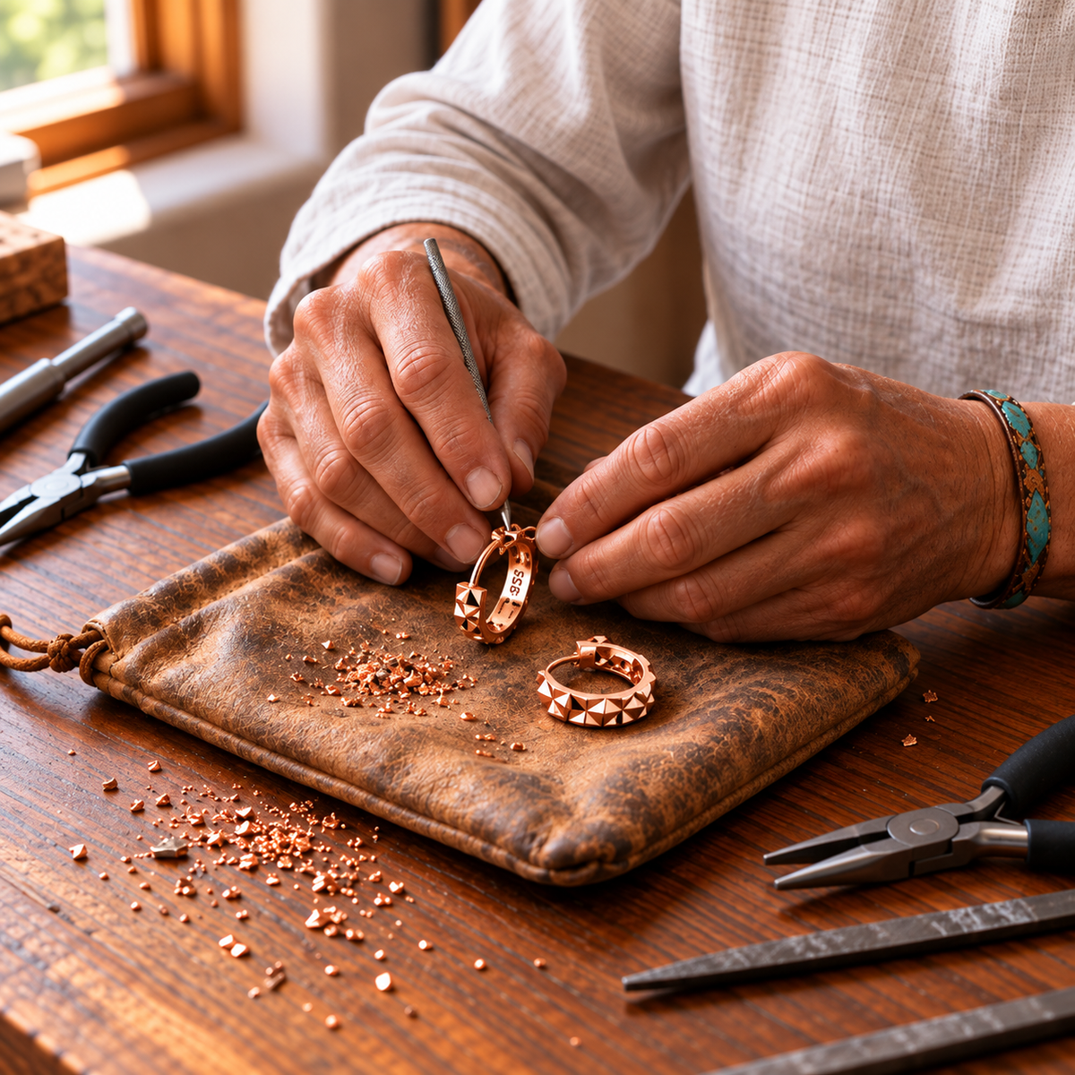 Copper Soul Spike Earrings