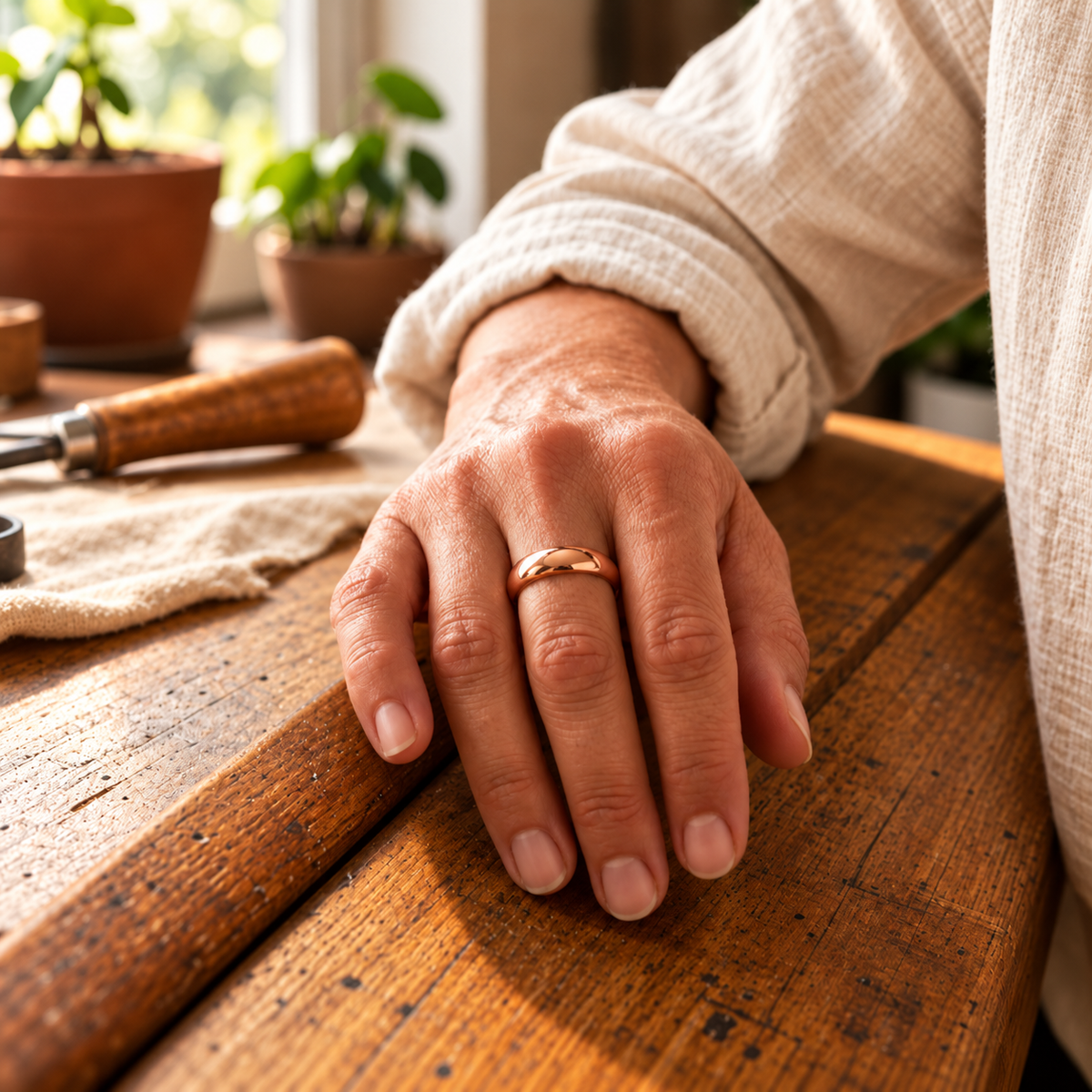 Copper Soul Plain Ring