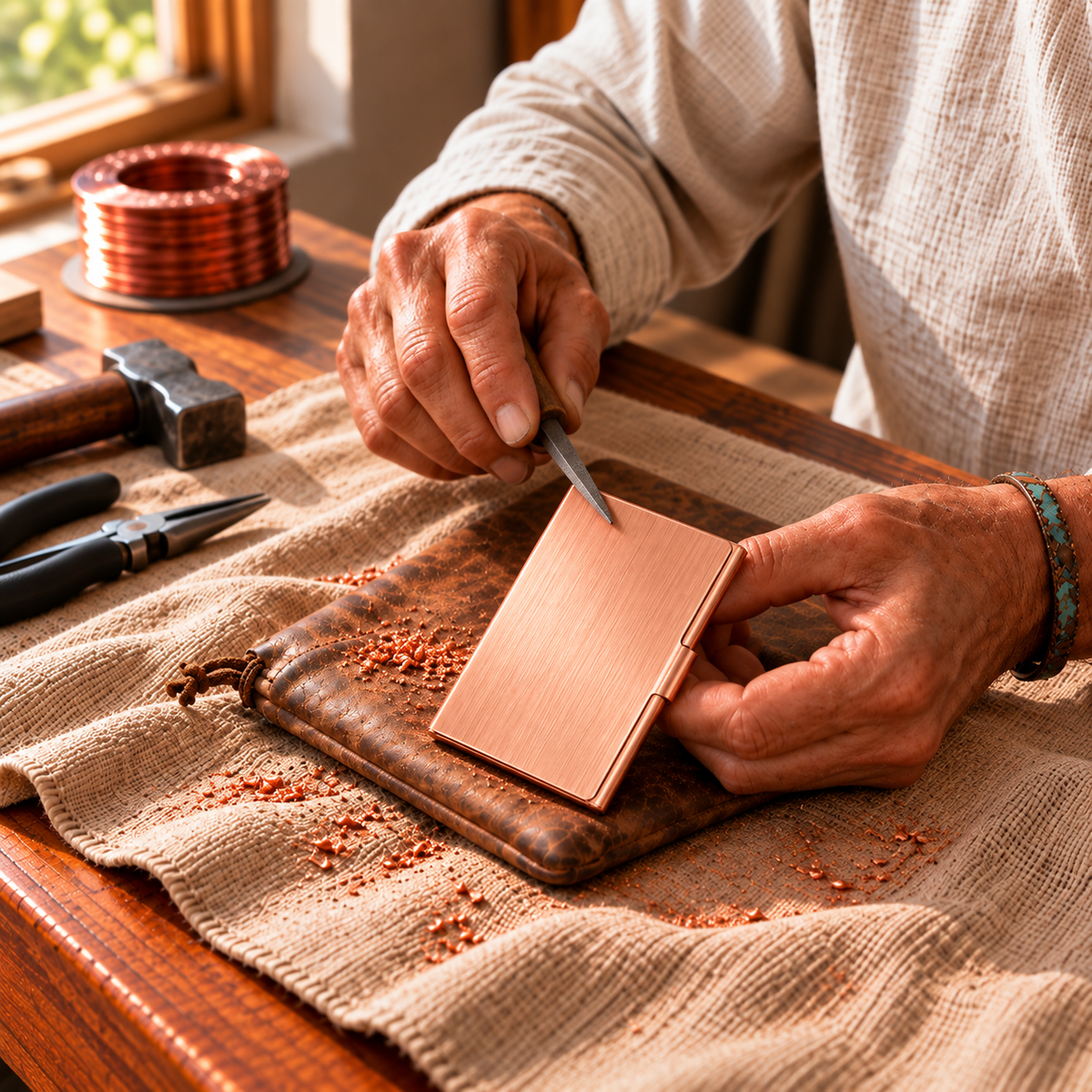 Copper Soul Pocket Business Card Holder
